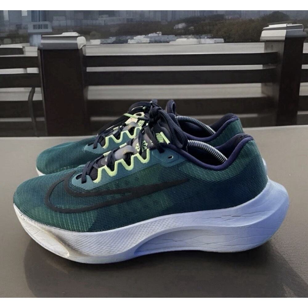 Nike Zoom Fly Low Geode Dark Green Running Shoes Mens Size 11.5 Fast Ship